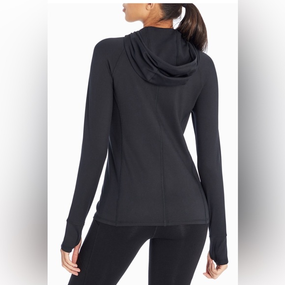 Marika Fitted Zip Up Athletic Jacket Black Size Medium - Picture 3 of 8